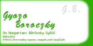 gyozo boroczky business card