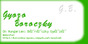 gyozo boroczky business card